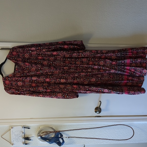 Lane Bryant Lace-Up Neck Midi Dress - 24 - Picture 9 of 9